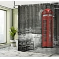 thumbnail image 5 of Ambesonne London Shower Curtain, Famous City Landmark, 69"Wx70"L, Red Grey, 5 of 5