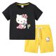 thumbnail image 3 of Hello Kitty verano niños pequeños de algodón de manga corta camiseta traje niños pantalones cortos de manga corta conjunto de dos piezas ropa para niños, 3 of 5