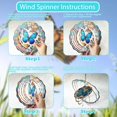 thumbnail image 4 of HELLOYOUNG 10inch metal Wind Spinner Sculpture  wind chime  Garden Spinning Flower Butterfly Wind-Activated Spinning. Hanging Ornament for Outdoor Garden/Yard/Patio & Christmas Home Decor, 4 of 7