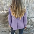 thumbnail image 4 of Chuancc Blazers for Women Casual 2025 Coat Women's Coat Women's Casual Trench Coat Fall Outfits for Women 2025 Blazers for Women Purple 5Xl, 4 of 6