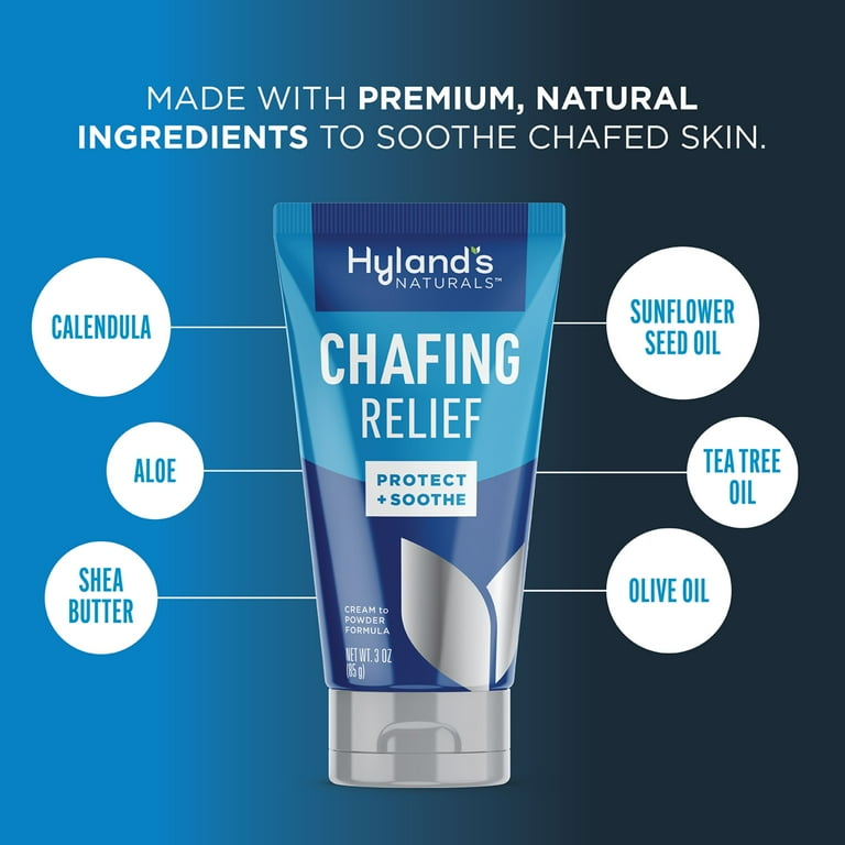 Hyland's Chafing Relief, Cream-to-powder, non-greasy formula, Protects &  Soothes Skin, 3 oz