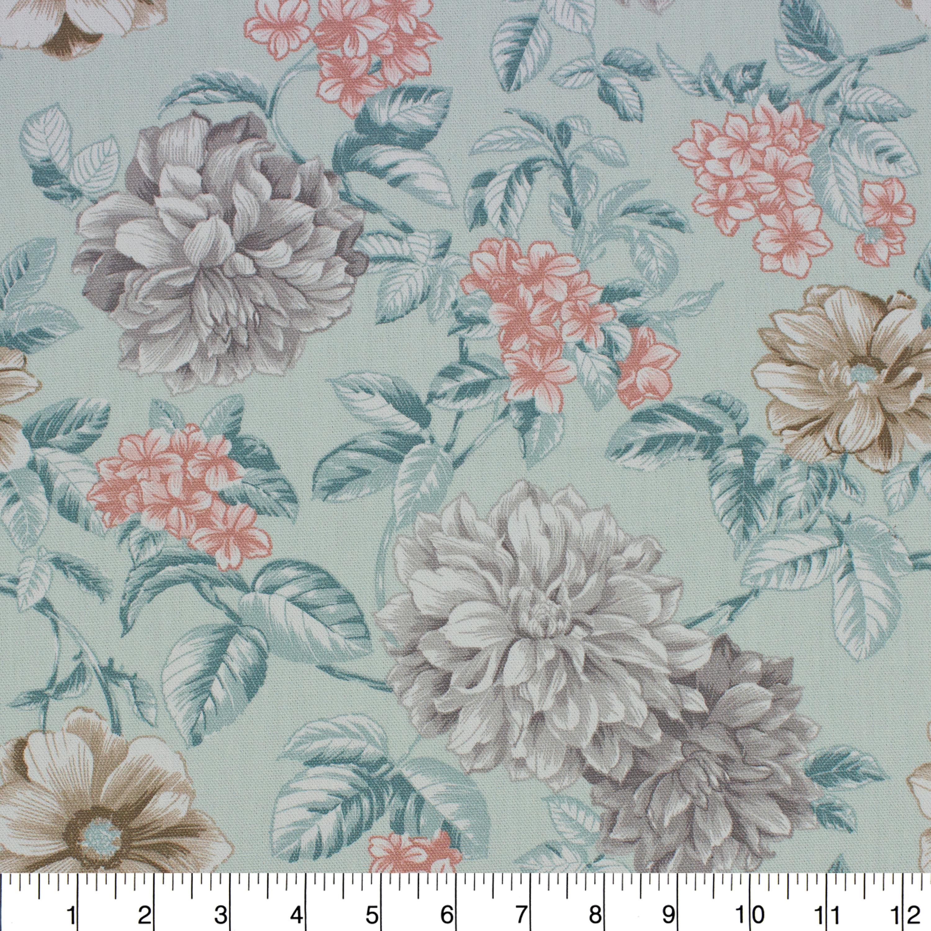 Better Homes & Gardens 100% Cotton Flower Garden Spa, 2 Yard Precut Fabric