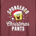 thumbnail image 3 of SpongeBob SquarePants - Christmas Pants - Women's Lightweight French Terry Long Sleeve Shirt, 3 of 6