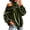Army Green, variant on Women's Velvet Cold Shoulder Sweatshirt Turtleneck Bow Front Long Sleeve Pullover Top for Christmas