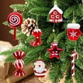 thumbnail image 3 of Colgantes de caramelos rojos de Navidad, muletas de Papá Noel, trenes de Papá Noel, adornos de árbol de Navidad, decoración de Feliz Navidad, 2023, 3 of 4