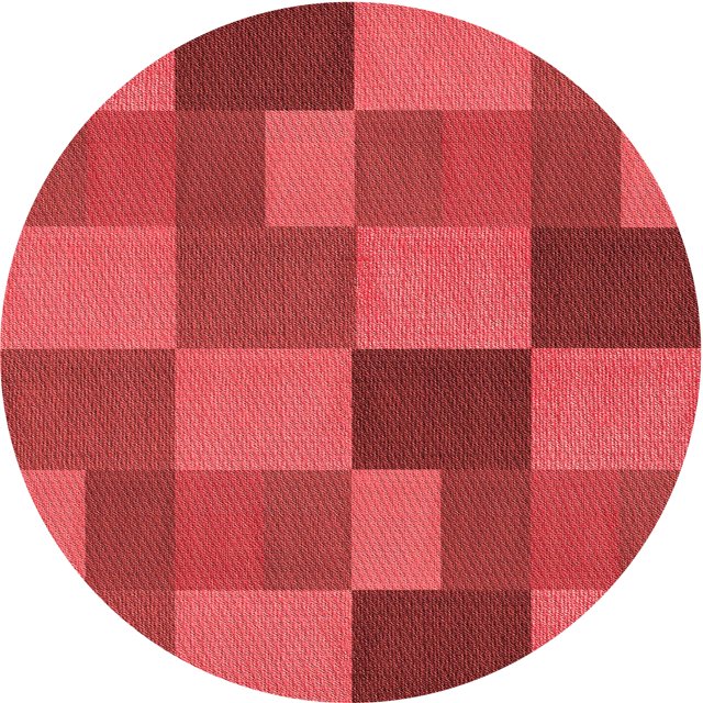 Ahgly Tapis Rond Lavable en Machine Intérieur Transitionnel Rouge, 8 Pieds Rond