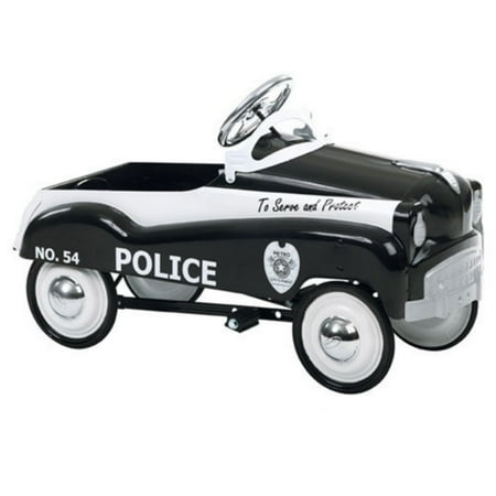 InStep steel Police Retro Pedal Car Ride-on Toy, (Best Pedal For Black Metal)
