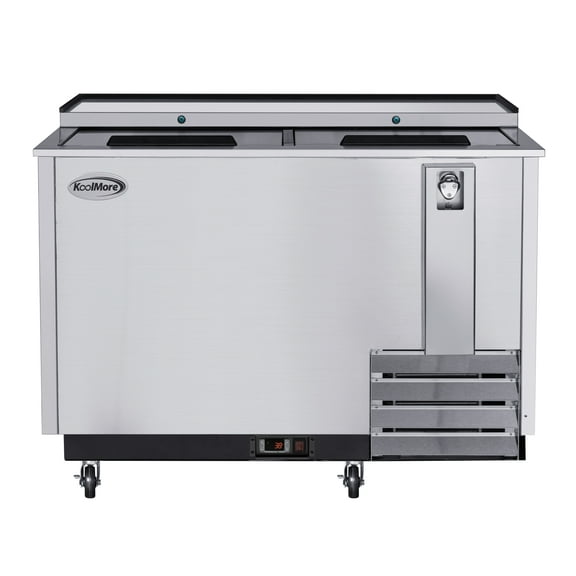 50 in. Commercial Bottle Cooler in Stainless-Steel with Built-In Opener, ETL Listed, 14 cu. ft. (KM-BOC50-SS)