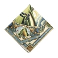 thumbnail image 3 of Ambesonne Golf Themed Unisex Bandana, Classicism Painting, , Fern Green Blue and Mustard, 3 of 4