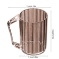 thumbnail image 3 of Plastic Toothbrush Cup - Scandinavian Bathroom Vanity Accessory, Tall Ridged Texture, Wide-Mouthed Design with Integrated Handle, Pink, JKODE, 3 of 9