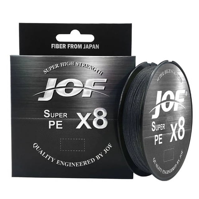 JOF Braided Line 8X 150/300/500m 7 Color All for Fishing Line MaxDrag 100LB Multifilament PE Line for Saltwater Sea Fishing Black Mainline