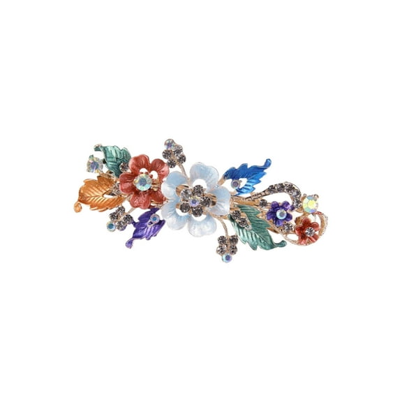 RAGUPEL Hair Clips Fashionable Style Chinese Style Hair Clip Alloy-Made Hair Clips Rhinestone-Embellished Vintage Flower Hair Clip Color