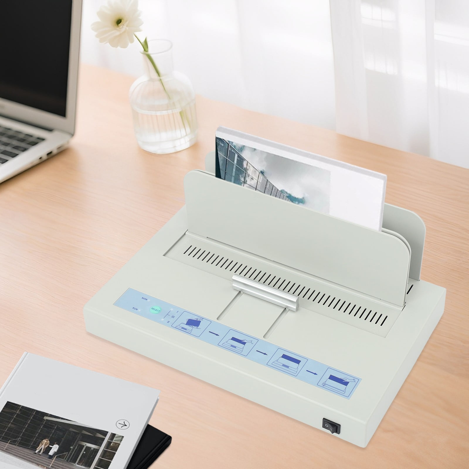 100W Thermal Binding A4 Thermal Binding Machine 50mm Binding Thickness Binding Machine for Study Rooms Living Rooms