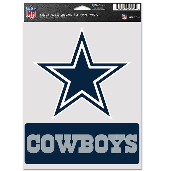 NFL Dallas Cowboys Prime 5" x 7.75" Two Pack Decal