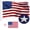 Red*2, variant on Kids Bedroom Set American Flag Nylon Embroidery Brass Banner And Flag Car Sticker,Red Independence Day 4th of July Household Stickers