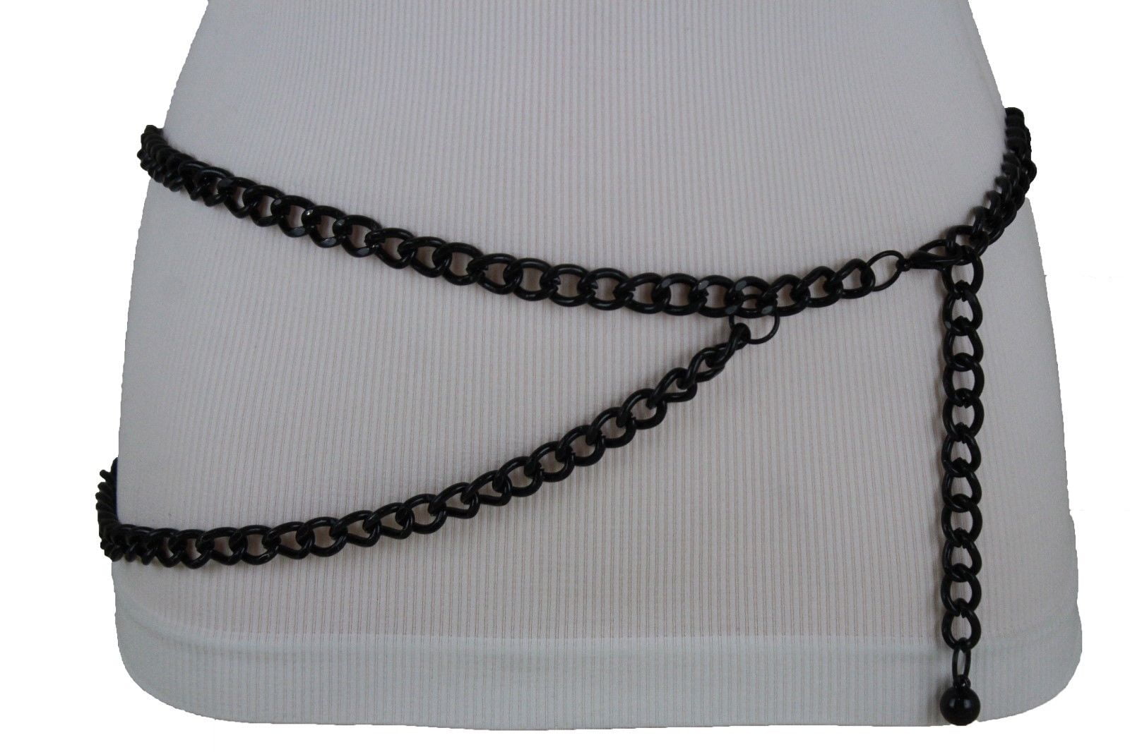 Alwaystyle4You Hot Women Belt Black Metal Chain Links Hip Waist New Biker Motorcycle Fashion