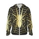 thumbnail image 1 of Balery Gold Spider On The Web Sudadera ligera de manga larga con capucha y protección solar UPF 50+ para hombre y mujer, ideal para pesca y running-3X-Large, 1 of 7