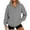 Gray, variant on SYMOID Womens Pink Oversized Half-Zip Hoodie - 100% Polyester, Kanga Pocket, Machine-Washable, S-XXXL, Casual Daily & Layering Wear,Size 2XL