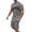 Gray 2 Piece Athletic Set, variant on Men's Summer 2 Piece Outfits Short Sleeve Crew Neck T-Shirt Drawstring Shorts Set Solid Color Sportswear Tracksuit Gym Fitness Jogging Suit Red L
