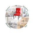 thumbnail image 4 of YiYan1 12 Pcs Christmas Chair Covers Removable Washable Stretch Dining Room Chair Slipcovers Snowflake Xmas Tree Elk Chair Protector For Home Dining K, 4 of 5