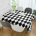 thumbnail image 2 of Yayeee Tablecloths 54" x 72" Rectangle Wrinkle Resistant Party Table Cover, Black and White Geometric, 2 of 8