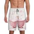 thumbnail image 1 of Fotbe Cute Bathtub Pantalones Cortos de Pijama para Hombre, Ropa de Dormir, Pantalones de Pijama Cortos para Hombre-X-Large, 1 of 6