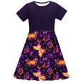 thumbnail image 7 of Spazoro Kids Girls A Line Dresses, Butterfly Print Short Sleeve New Style Stretchy Wrinkle Princess Dress for Child Girls Multicolor Size 4 T, 7 of 7