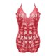 thumbnail image 2 of Gibobby Lencería sexy para mujer Conjunto de lencería sexy de encaje suave para mujer, ropa interior transparente con aros de encaje floral(Rojo, XG), 2 of 5