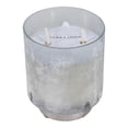 thumbnail image 6 of Small Scented Glass Candle for Living Room Decor - Decorative Votive Candle for Bedroom, Bathroom, and Living Room Decor - Indoor or Outdoor Pillar Ideal for Men and Women - 5", Blue & Silver, 6 of 13