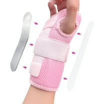 2Pcs Wrist Support Carpal Tunnel, Built-in Front and Back Dual Support Splint, Unisex, Nighttime Sleep Support Wrist Brace with Compression Sleeve Adjustable Strap, Used to Relieve Tendonitis Art