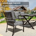 thumbnail image 6 of Gotland 14 Piece Outdoor Dining Set, Metal Outdoor Table and Chairs with X-Shaped Legs 1.5" Umbrella Hole, Patio Furniture Set with Waterproof Cushions,for Backyard Deck,Gray, 6 of 7