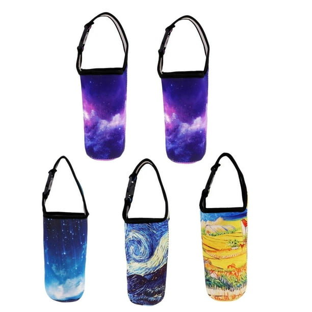 Estuche reutilizable para bebidas de tazas de café para ciclismo al aire libre, senderismo, pesca Violeta