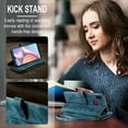 thumbnail image 3 of Asuwish Kickstand Hard Shell Wallet Cell Phone Case with Tempered Glass Screen Protector for Samsung Galaxy A10S/A01S/M10S, Blue, 3 of 6
