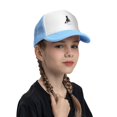 thumbnail image 4 of PAYOHTO Kids Black Horse Baseball Hat Back Adjustable Mesh Breathable Hats Sky Blue Trucker Cap Outdoor Fishing Sun Caps for Boys or Girls ages 4-10, 4 of 9