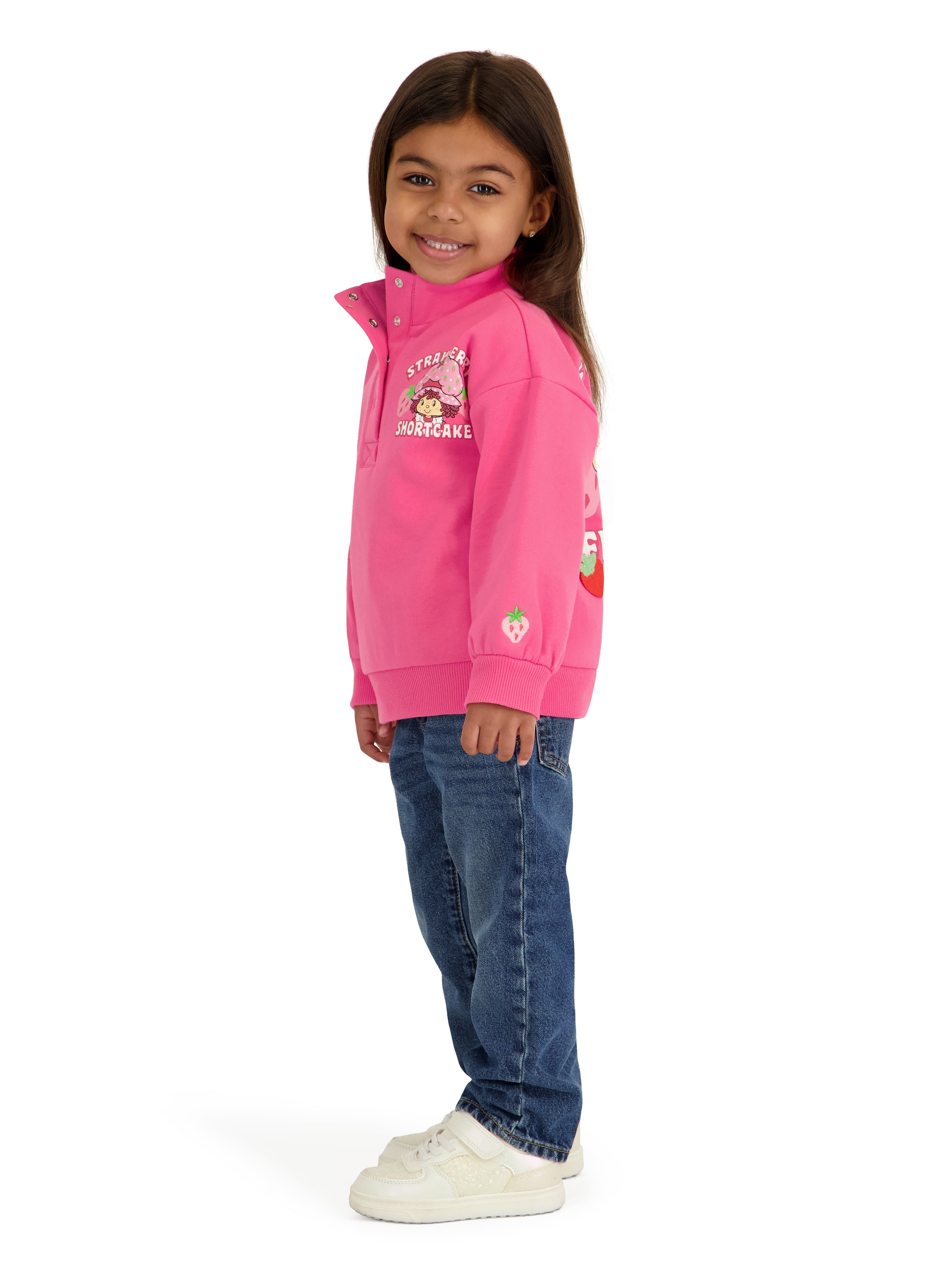 Strawberry Shortcake Toddler Girl Quarter Snap Pullover, Sizes 12 Months-5T
