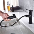 thumbnail image 3 of Grifo de lavabo retráctil Grifo de lavabo con grifo mezclador de fregadero, grifo de cocina, boquilla desmontable ajustable (revestimiento con manguera de entrada de agua) JAMW Sencillez, 3 of 5