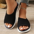 thumbnail image 6 of Willtoo Women's Orthopedic Sandals Wide Width Wedge Casual Summer Sandals Flats Comfortable Orthopedic Slipper, 6 of 7
