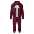thumbnail image 5 of Ulitacool Romper For Boys Long Sleeve Onesies Hooded Jumpsuit Winter Warm Lined Home Wear Outfit For Toddler Kids Round Neck Bodysuits Basic Playsuit Brick Red 9-10 Years, 5 of 5