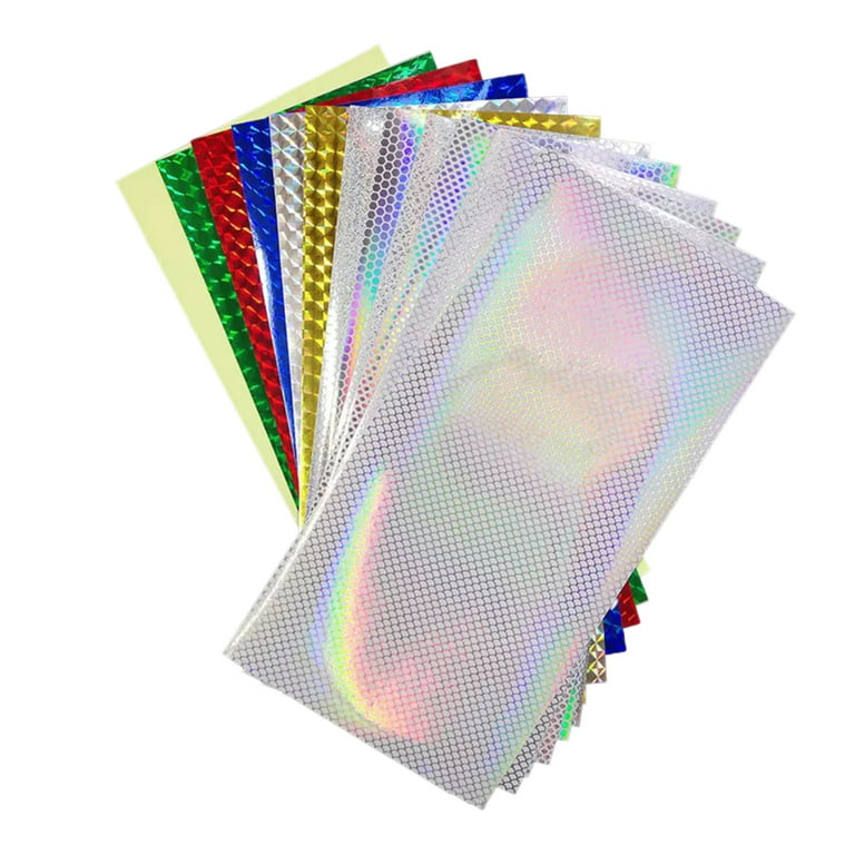 12 Sheets Fishing Lure Prism Tape Hologrphic Fishing Scales Lure Tape Fly  Tying Material for Fishing Lures