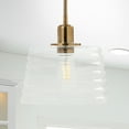 thumbnail image 7 of Creative Co-Op Robert Stevenson Lighting Rhodes - Metal and Clear Ribbed Glass Ceiling Light, Brushed Brass, 7 of 7