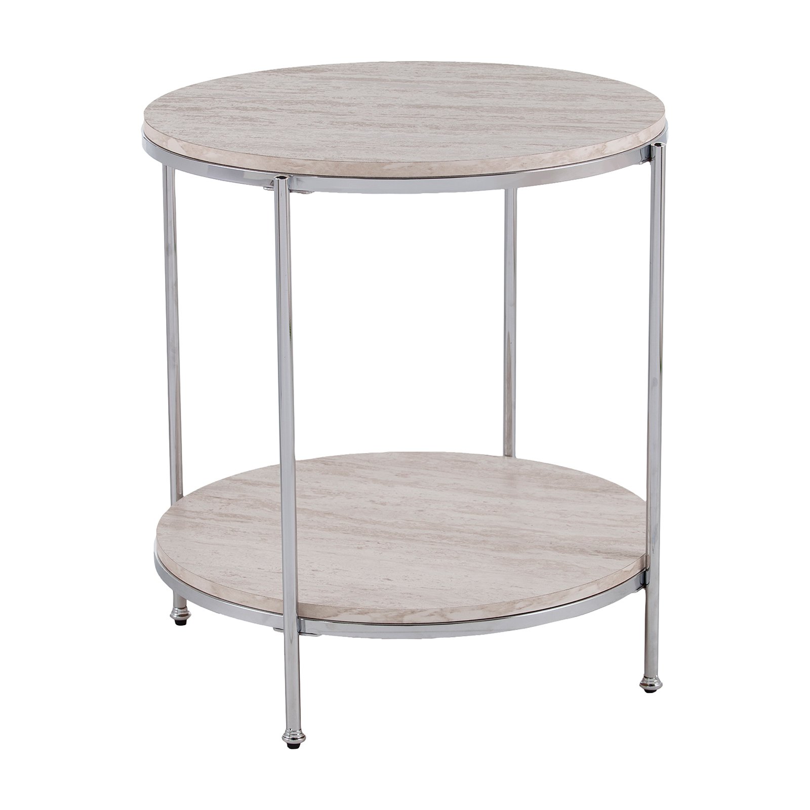 Southern Enterprises Silas Faux Stone End Table