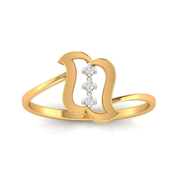 Moissanite Monogram Ring | Sterling Silver | Personalized Initial Ring for Women