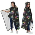 thumbnail image 2 of Wearable Blanket,Multicolor Controllers Games Characters Black Pattern Hooded Wearable Sherpa Blanket for Adults & Teens,Winter Poncho Shawl Wrap Cape Thick Warm,50"x60", 2 of 5