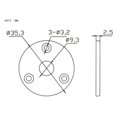 thumbnail image 4 of 2pcs Universal Electric Guitar Jack Bass Output Socket Plate Guitar Socket Plate Cover Black, 4 of 7