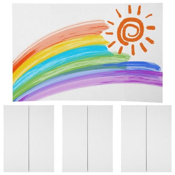 Homoyoyo 4Pcs White Project Display Boards Versatile Use for Presentations and Exhibitions