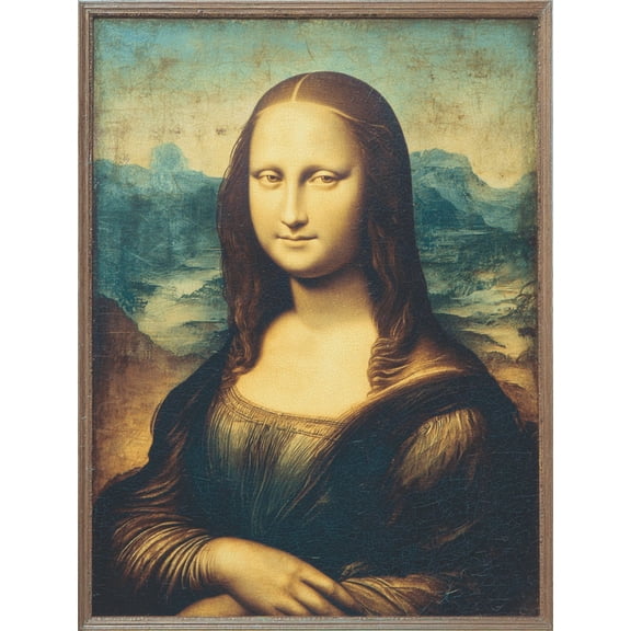 Qisvanset Mona Lisa Classic Painting Canvas Wall Art 15.75x11.81 Inches