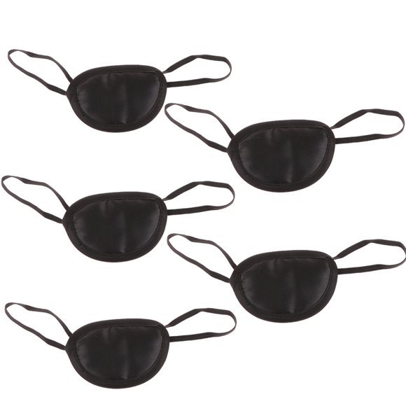 1/2/3/5pcs Pirate Eye Patch Eye Covers For Sleeping Adjustable Eye Patch Black Eye Patch Eye Patch For Strabismus