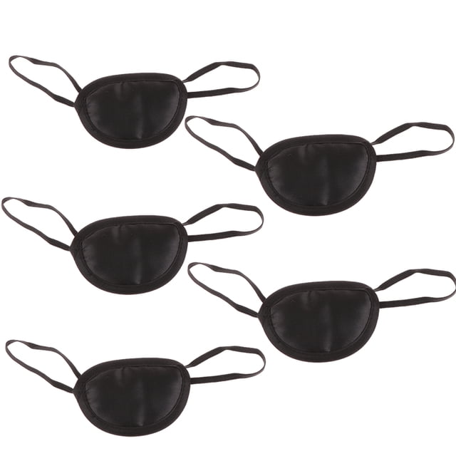 1/2/3/5pcs Pirate Eye Patch Eye Covers For Sleeping Adjustable Eye Patch Black Eye Patch Eye Patch For Strabismus