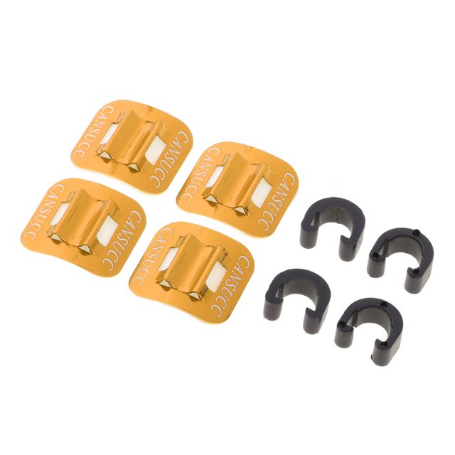 Línea De Transmisión De Bicicletas De 4 Juegos Base Soporte De Tubo - Aleación De Aluminio, Base De Desviador De Resistencia Y Duradero Amarillo