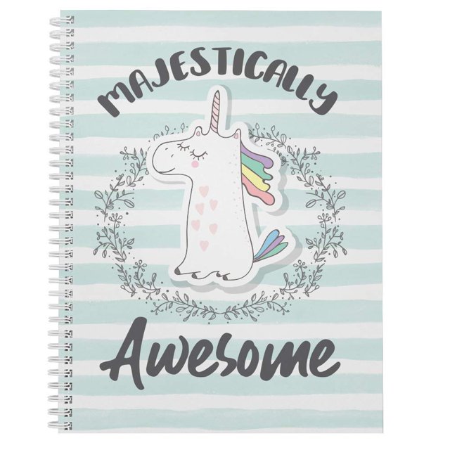 Cuaderno Gotcha Covered Notebooks Majestically Awesome Unicornio 120 paginas 8.5 x 11 pulgadas